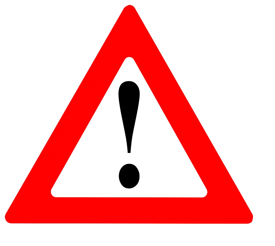 Achtung! Verkehrsschildung Achtung