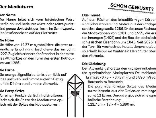 Infotafel zum Mediaturm Infotafel zum Mediaturm