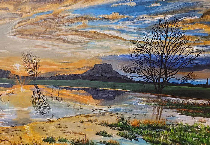 Ansicht der Sächsischen Schweiz – gemalt von Werner Täubrich