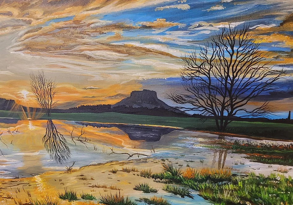 Ansicht der Sächsischen Schweiz – gemalt von Werner Täubrich